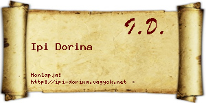 Ipi Dorina névjegykártya